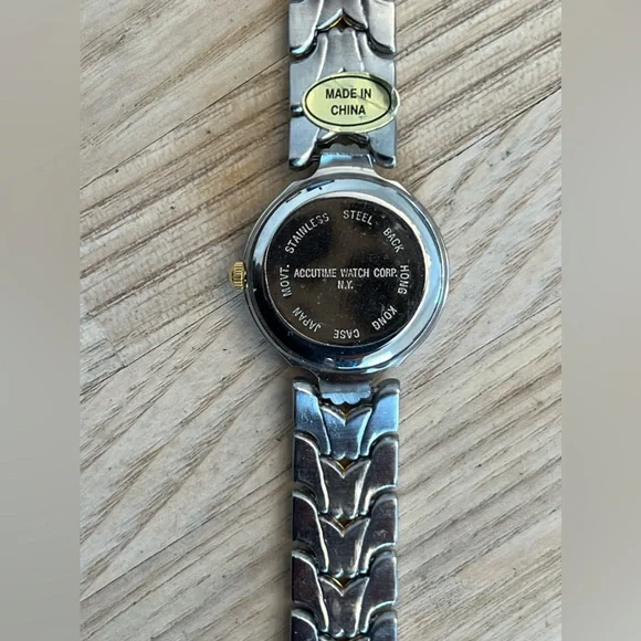 Overload Ladies Watch Two Tone Stainless Weave Bracelet White Dial - Picture 6 of 9